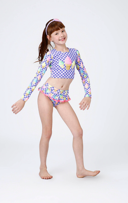 Biquíni Infantil Cropped ML Bianca Ice Cream - Siri Kids