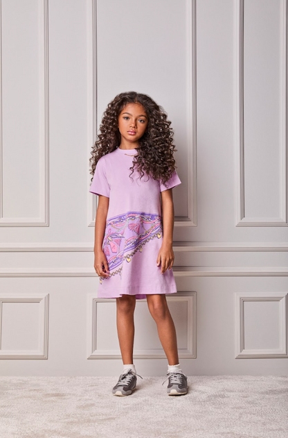 Vestido Infantil Lenço Lilás Orquídea - Animê
