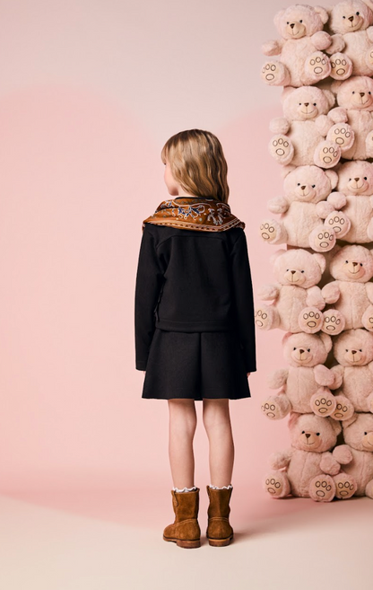 Jaqueta Infantil de Suede com Franjas - Momi