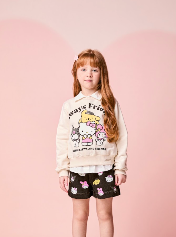 Casaco Infantil Moletom Hello Kitty and Friends - Momi
