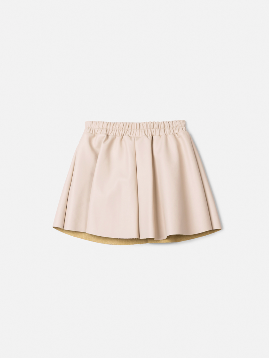 Saia Infantil Couro Tech Bege Vanilla - Animê