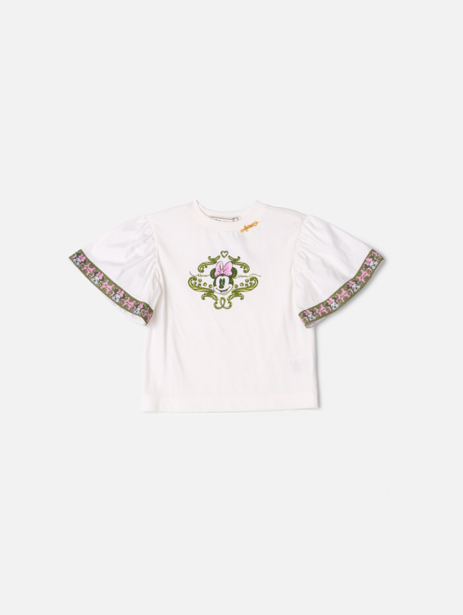 Blusa Infantil Minnie Estilizada Faixa Verde Forest - Animê