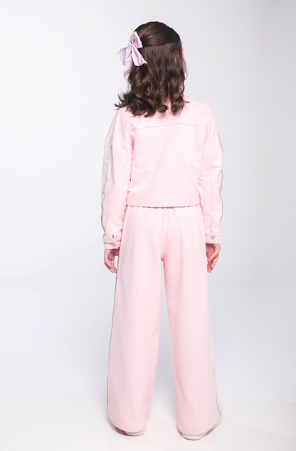 Casaco Infantil Strass Rosa - Luluzinha