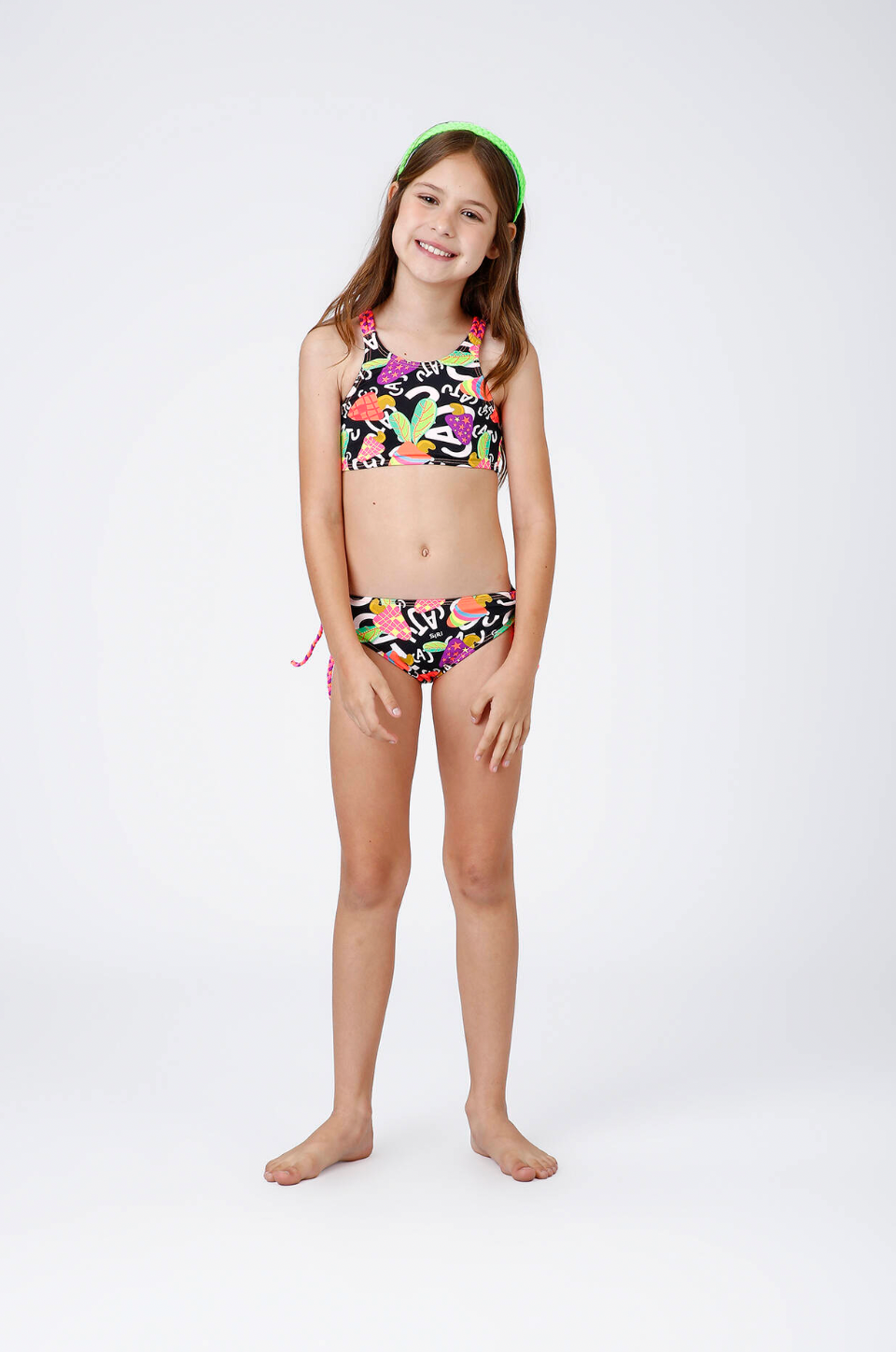 Biquíni Infantil Cropped Rose Est Cajú - Siri Kids