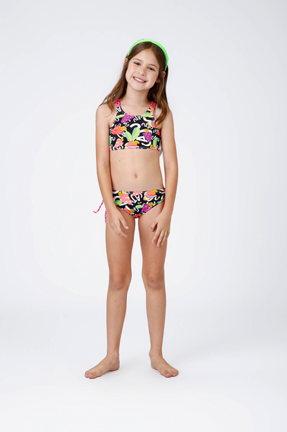Biquíni Infantil Cropped Rose Est Cajú - Siri Kids