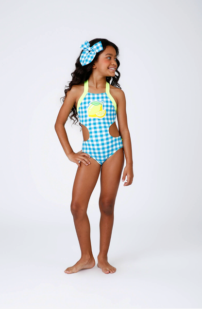 Maiô Infantil Camila Est. Vichy Limão - Siri Kids