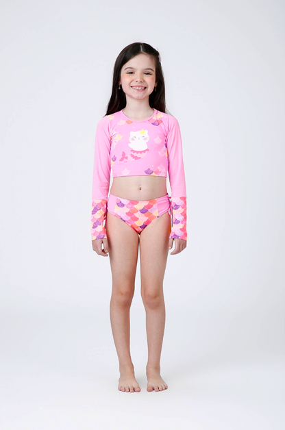 Biquíni Infantil Cropped Gabi Est. Catfish - Siri Kids