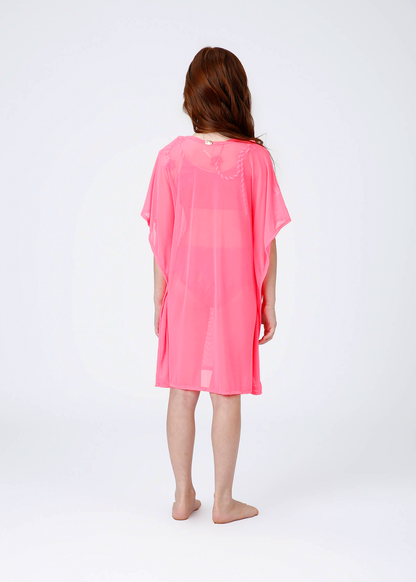 Kaftan Infantil Iris Rosa Fluor - Siri Kids