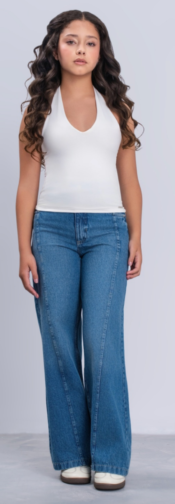 Calça Jeans Teen Modelagem Reta - Vanilla Cream