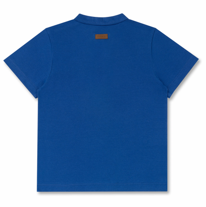 Polo Infantil Piquet Teddy Fofo Azul Klein - Dame