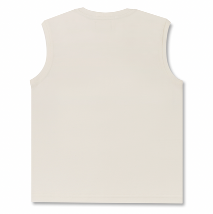 Regata Infantil Algodão Teddy Praia Off White - Dame