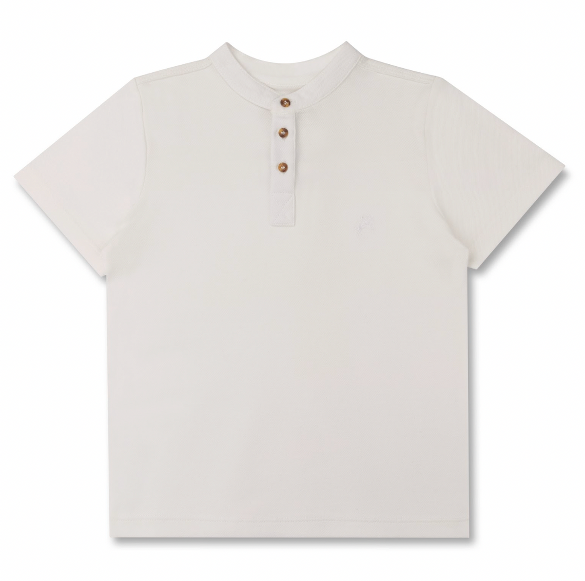 Polo Infantil  Piquet Cavalo Bordado Off White - Dame