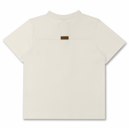 Polo Infantil  Piquet Cavalo Bordado Off White - Dame