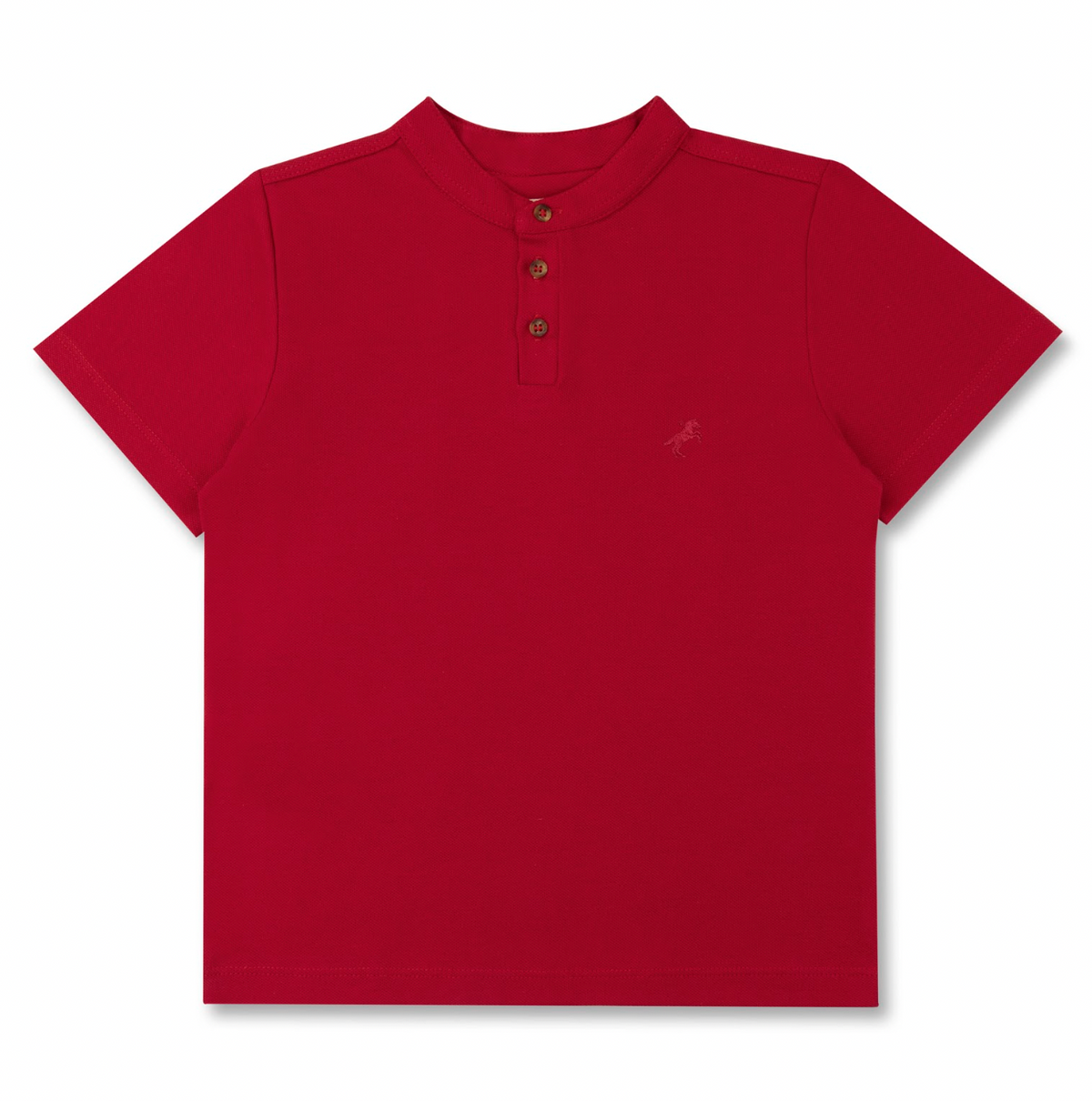 Polo Infantil Piquet Cavalo Bordado Vermelho - Dame