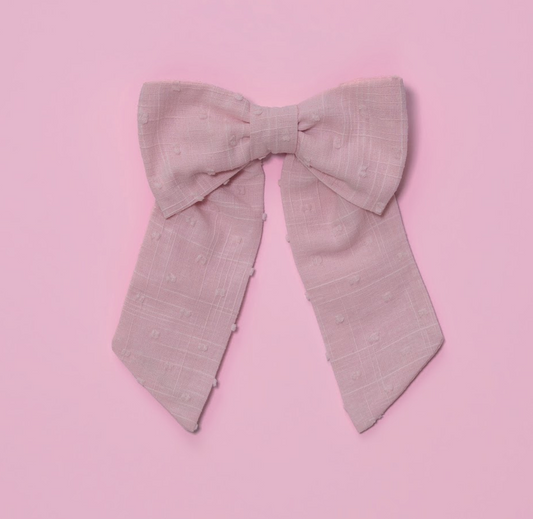 Laço Infantil Rosa Longo Listrado - Petit Cherie
