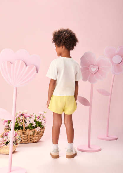 Conjunto Infantil Blusa Hello Kitty e Shorts Cós Elástico - Momi