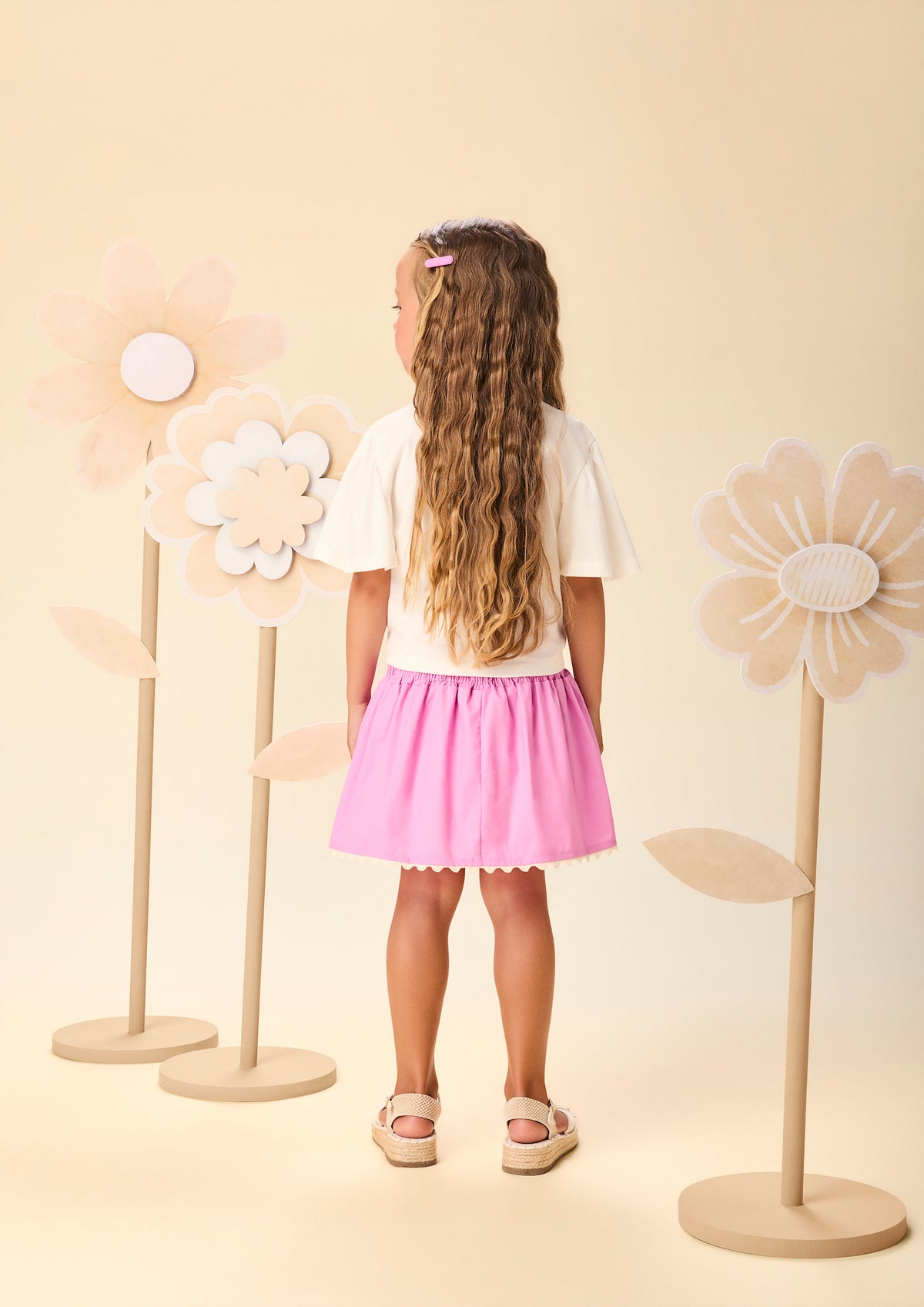 Conjunto Infantil La Dolce Vita e Saia Cós de Elástico Franzido - Momi