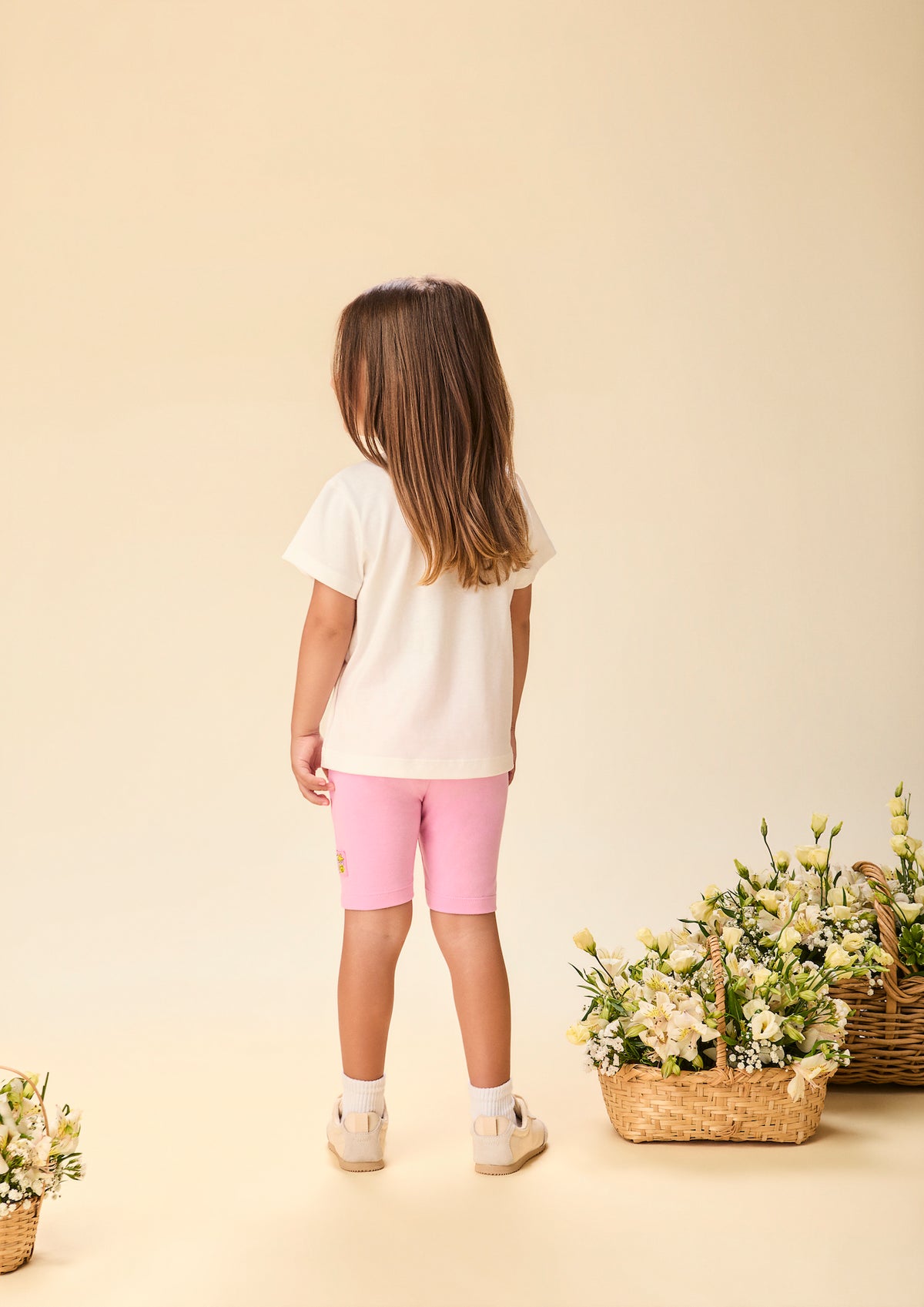 Conjunto Infantil Blusa Hello Kitty e My Melody e Shorts Legging Ciclista Rosa - Momi