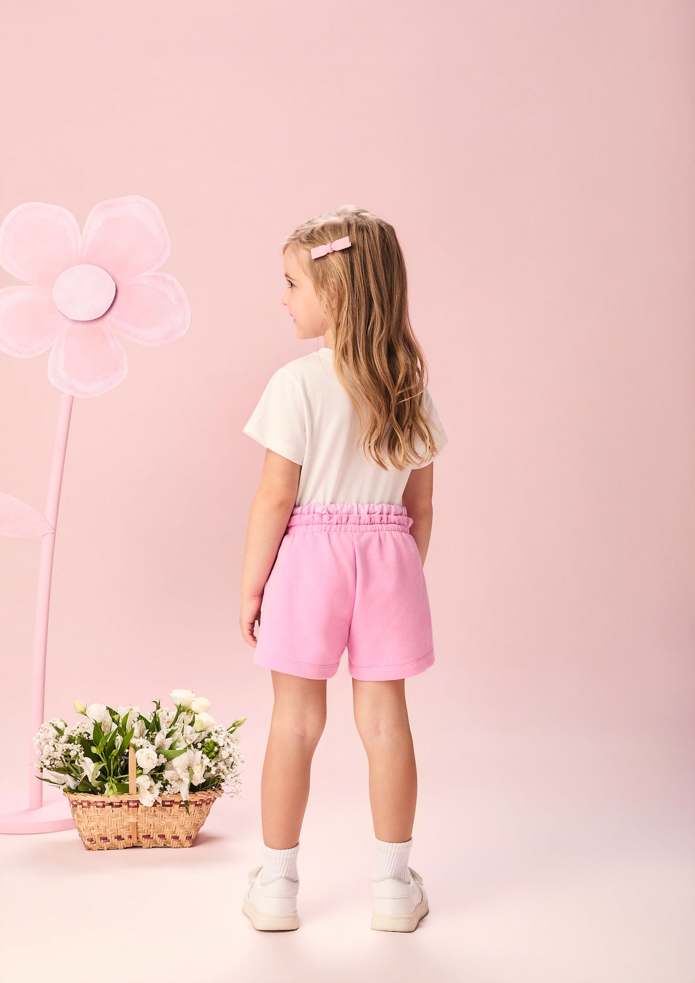 Conjunto Infantil Blusa Daisy Duck e Short Cós de Elástico - Momi