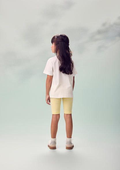 Conjunto Infantil Blusa Minnie Mouse e Shorts Legging Amarelo - Animê