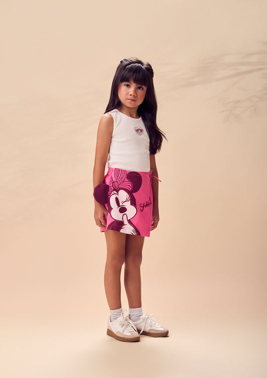 Conjunto Infantil Blusa e Shorts Saia Minnie Mouse - Animê