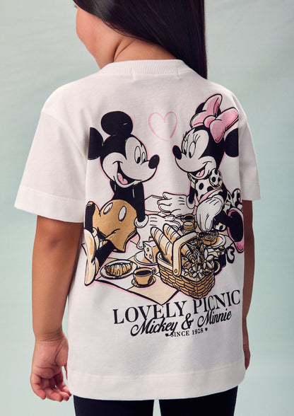 Conjunto Infantil T-Shirt Mickey e Minnie Lovely e Calça Legging Capri - Animê