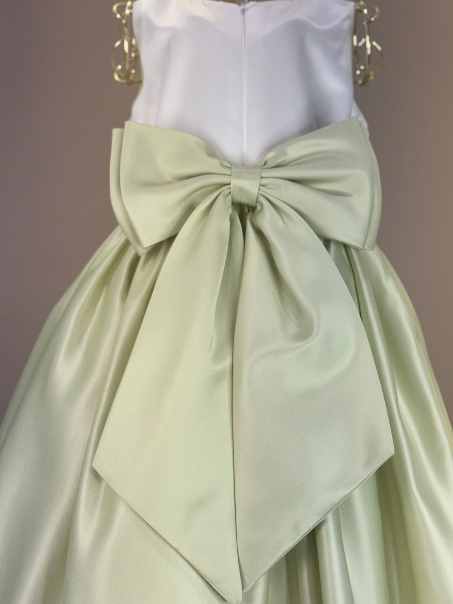 Vestido Infantil de Festa Lacinhos Verde Sininho - Mio Bebê