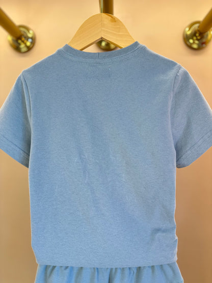 Conjunto Infantil Camiseta Algodão Teddy Conversível Malibu e Bermuda Básica Moletom Algodão Malibu - Dame