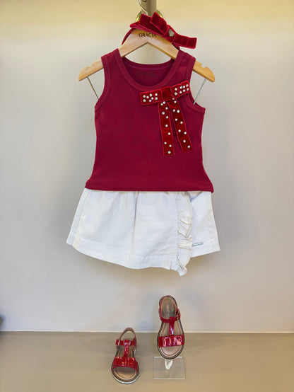 Saia-shorts Infantil Sarja Babadinho Bege - Pituchinhus