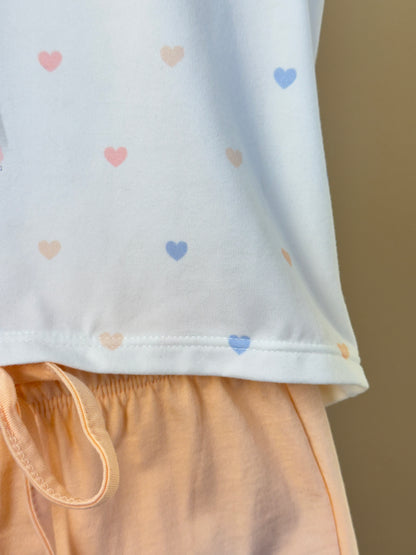 Conjunto Infantil Pijama Blusa Ursinha e Shorts Com Babadinho - Infanti