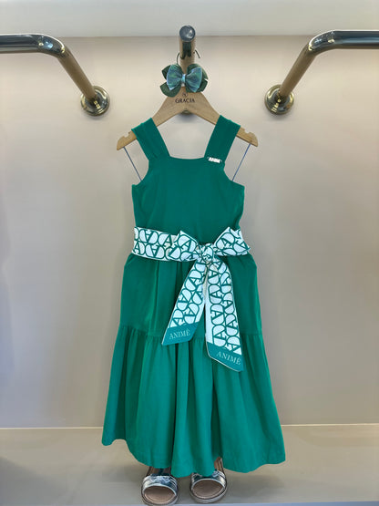 Vestido Infantil Malha com Amarração Laço - Animê