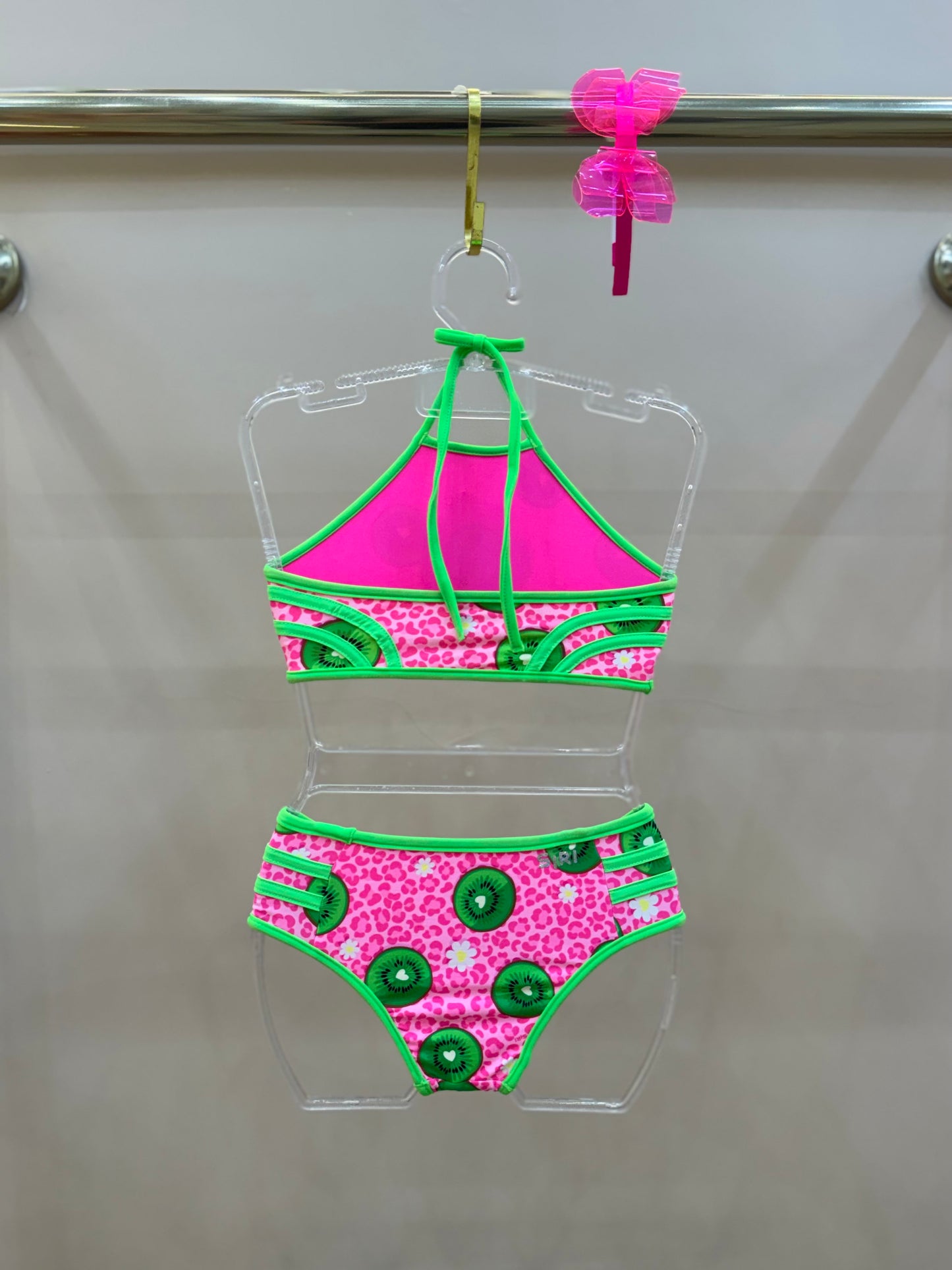 Biquíni Infantil Cropped Julia Aplic Est Kiwi - Siri Kids