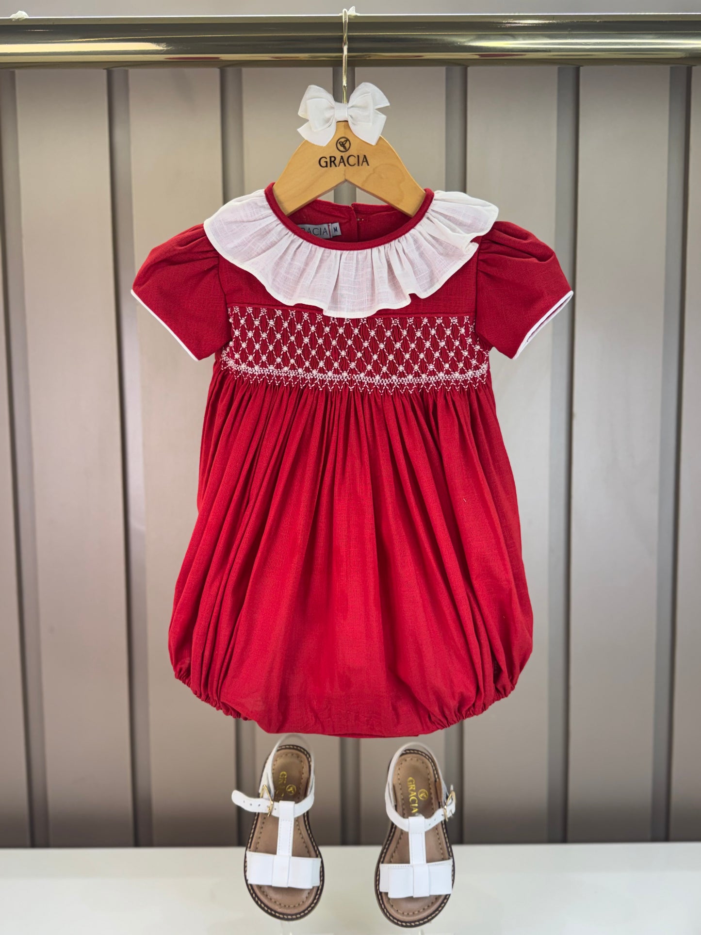 Pimpão Bebê Clássico Algodão Amelie Vermelho - Gracia