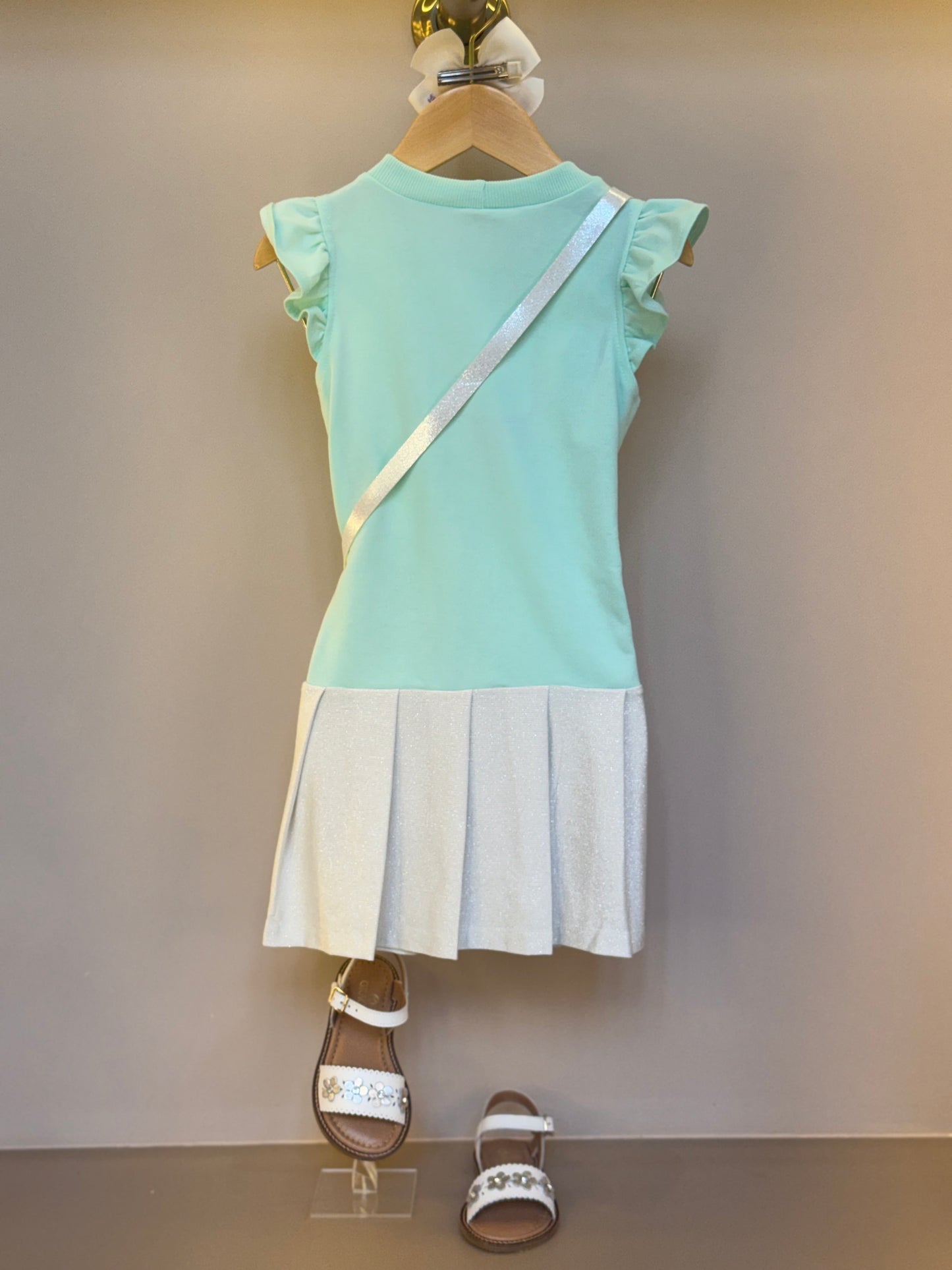 Vestido Infantil Comfy com Bolsa de Cachorrinho Acqua - Gabriela Aquarela