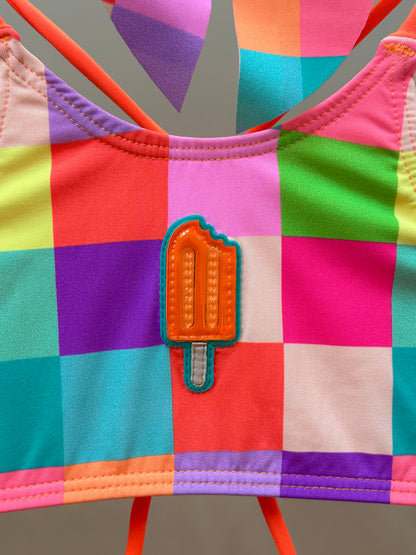 Biquíni Infantil Cropped Tamires Est. Picolé - Siri Kids