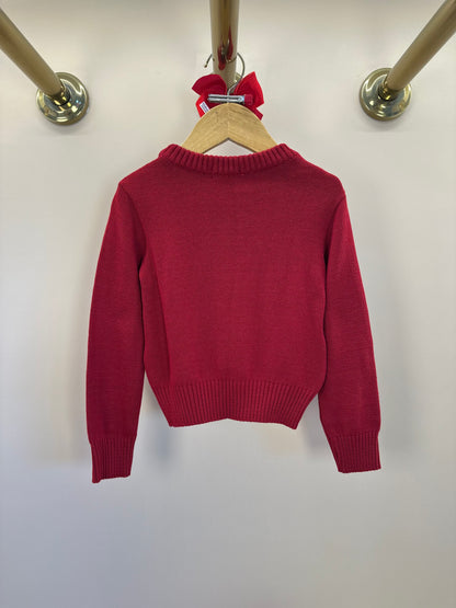 Blusa Infantil Tricot Ursinho Vermelha - Um Mais Um