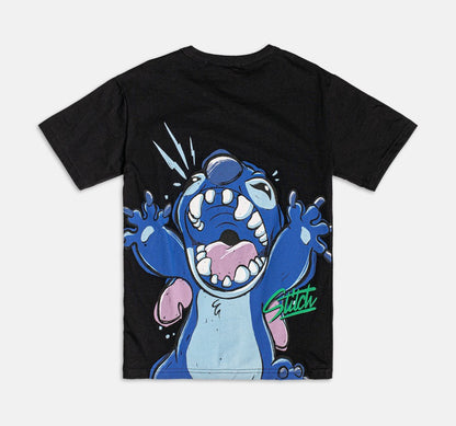 Conjunto Infantil T-Shirt Stitch e Bermuda Listrada - Youccie