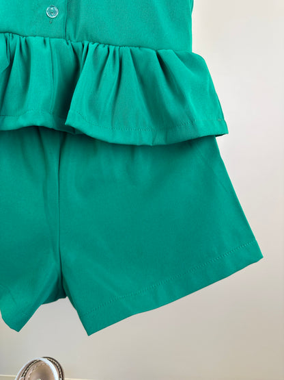 Conjunto Infantil  Blusa com Laço em Sarja e Short Sarja - Mon Sucre