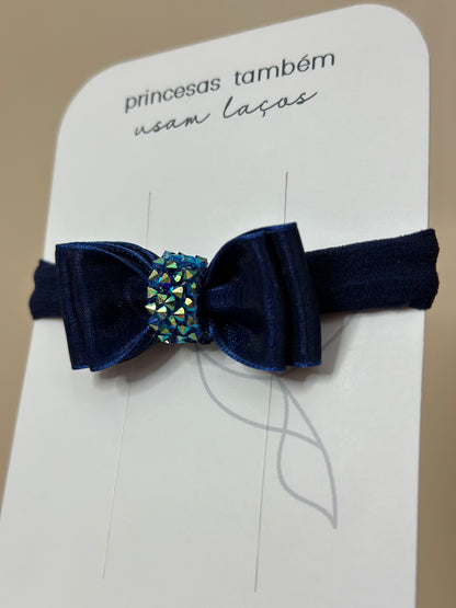 Faixinha Bebê Special Shine Organza Marinho - Gracia