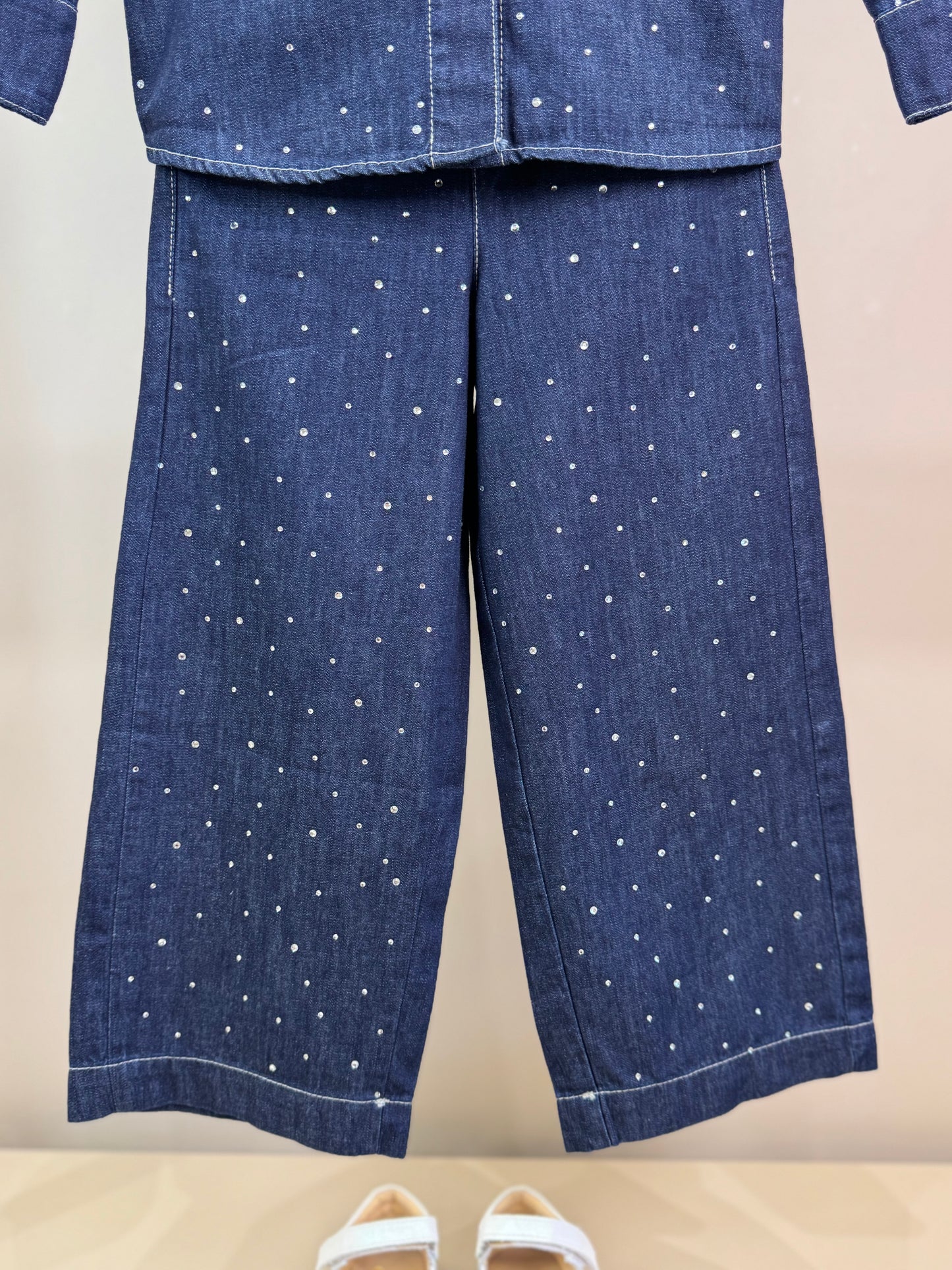 Conjunto Infantil Camisa e Calça Jeans & Cristais - Pituchinhus