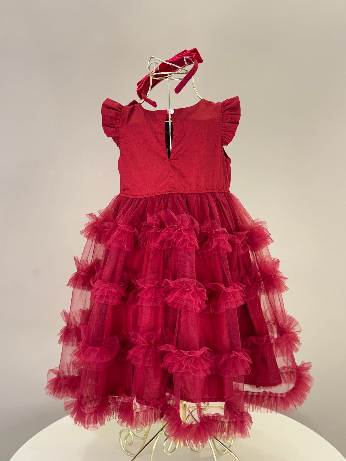 Vestido Infantil de Festa Saia Frufru Bala de Cereja - Pituchinhus