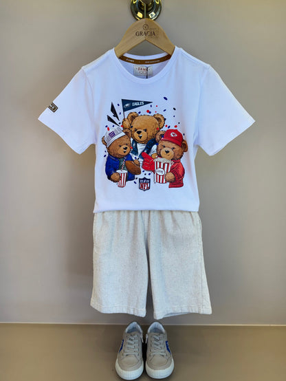 Camiseta Infantil Algodão NFL Teddy Torcedores - Dame
