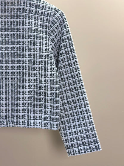 Jaqueta Infantil Laços Tweed Preto - Momi Mini