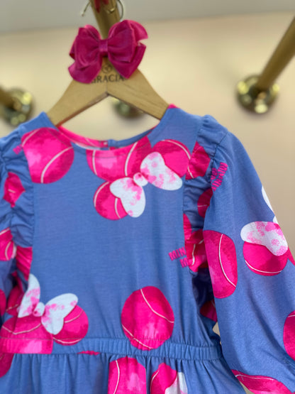 Vestido Infantil Minnie Bolas Tennis Pink - Animê