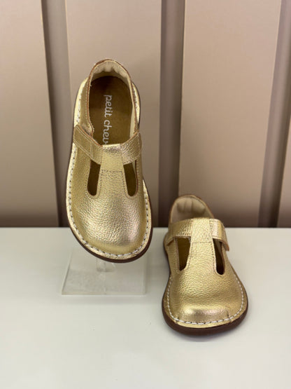 Sapato Infantil Couro Colegial Dore - Petit Cheval