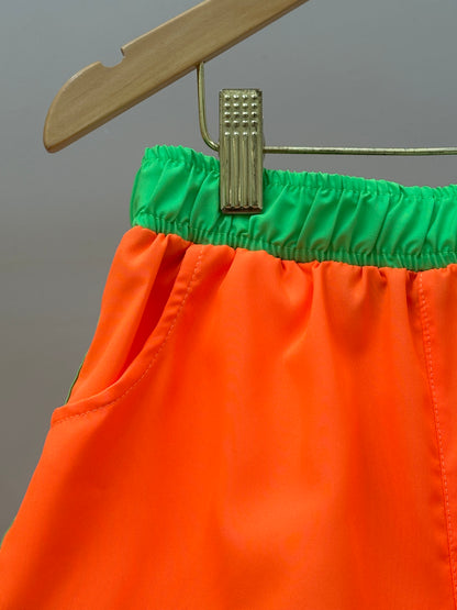 Shorts Infantil Letícia Laranja Fluor - Siri Kids