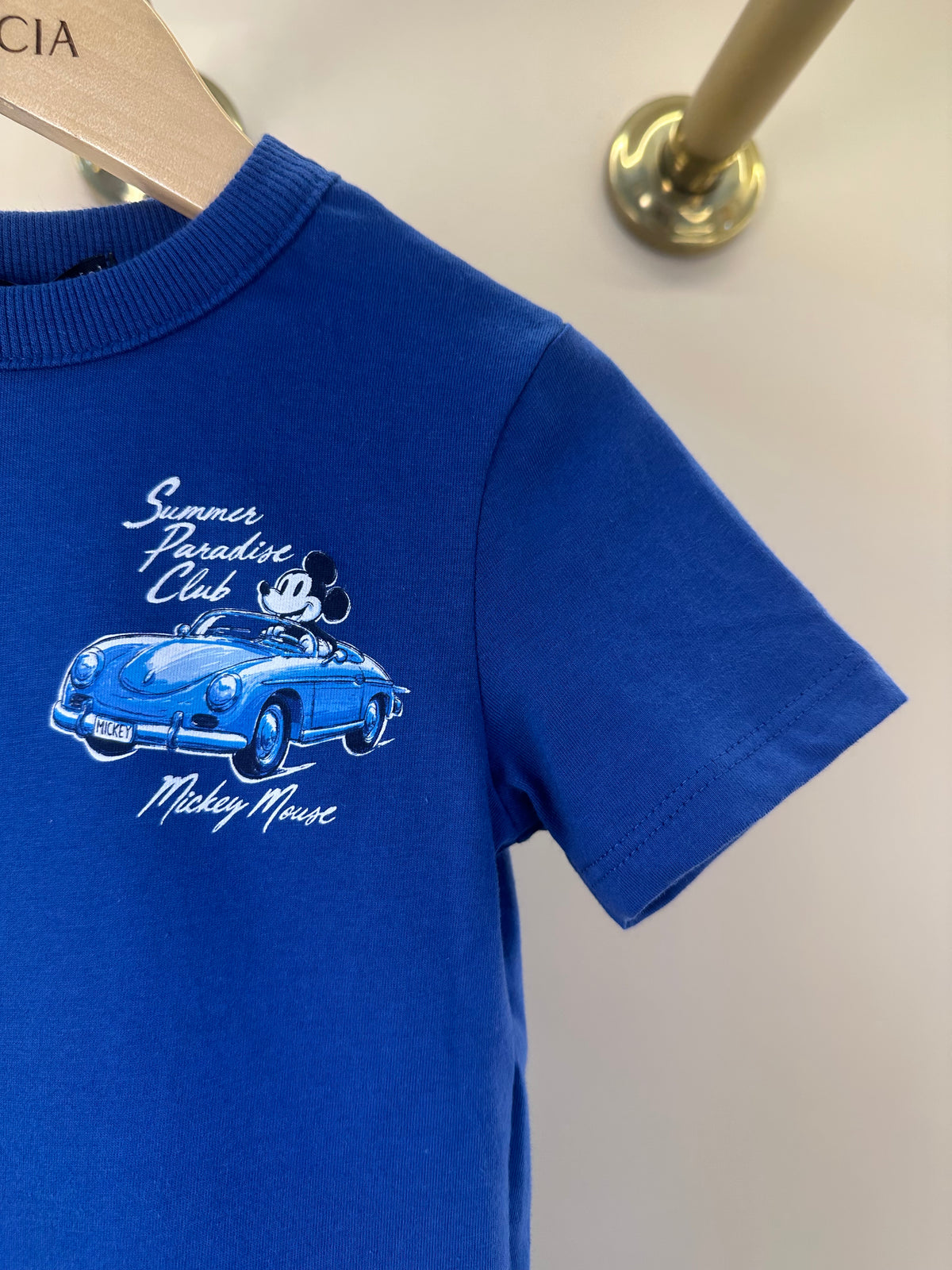 Conjunto Infantil T - Shirt Mickey Mouse e Bermuda Estampa Carros Clássicos - Youccie