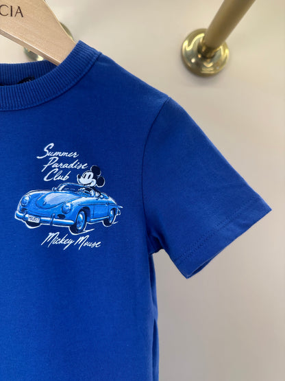 Conjunto Infantil T - Shirt Mickey Mouse e Bermuda Estampa Carros Clássicos - Youccie