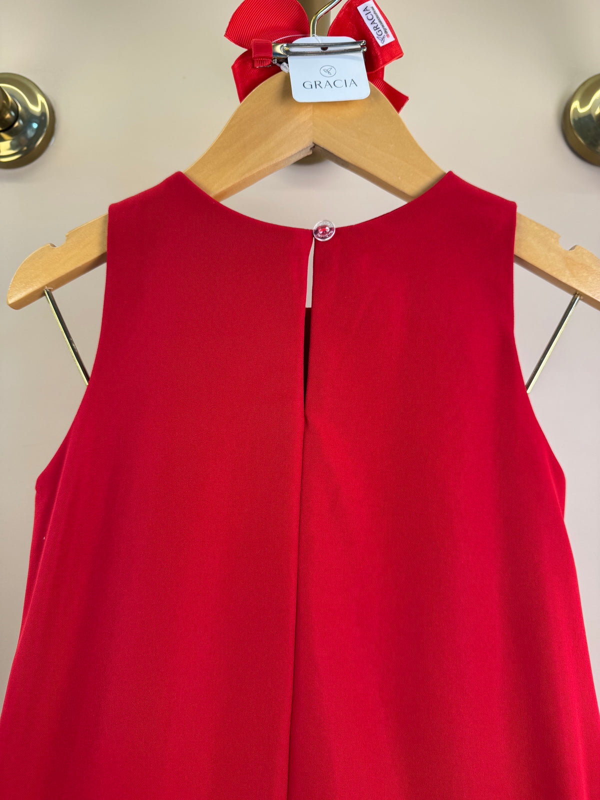 Vestido Infantil Laço Lateral Barra Em Tule Vermelho - Mon Sucre