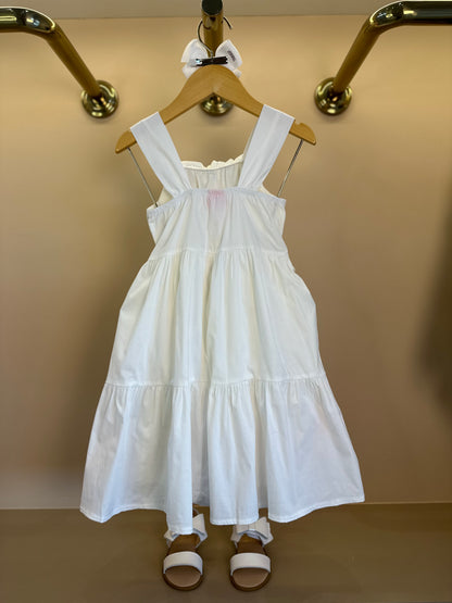 Vestido Infantil Bordado Flores - Momi